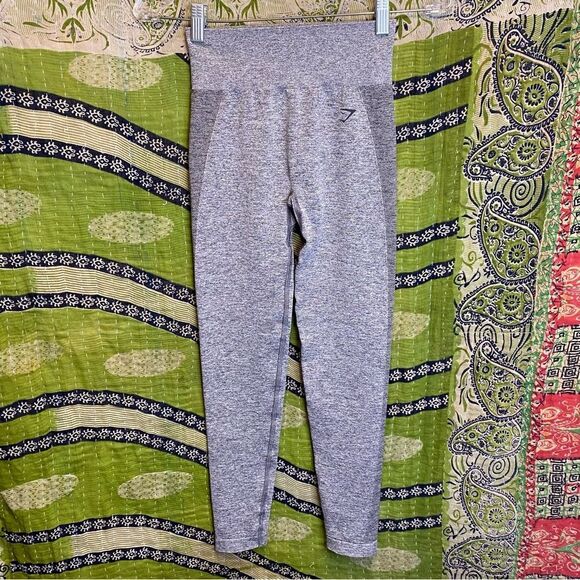 Gymshark Charcoal Flex High Waisted Leggings Size Small - Picture 3 of 14